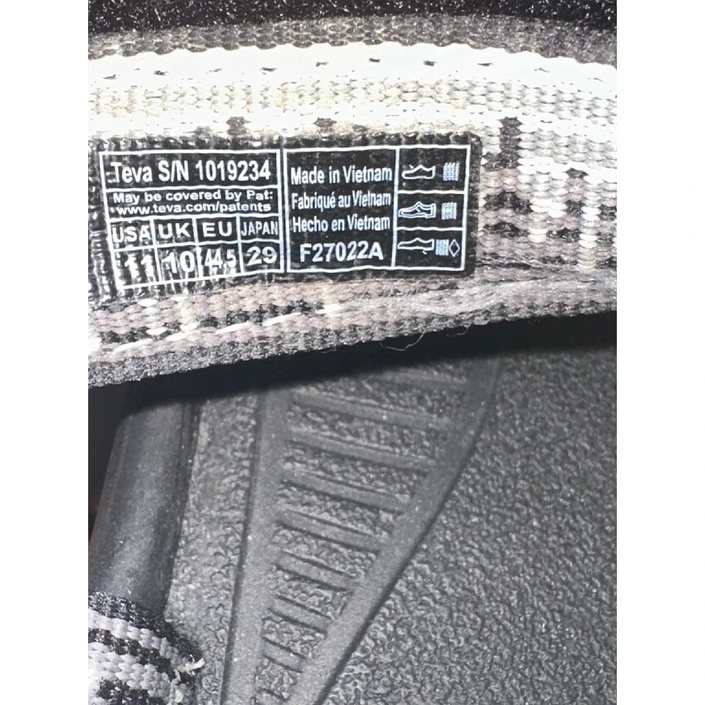 Teva Hurricane XLT2 Mens Sandals Black White Patterned Straps 1019234 Size 11